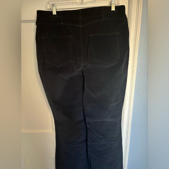 Knox Rose pull on black corduroy flare pants with frayed ends - Picture 6 of 6